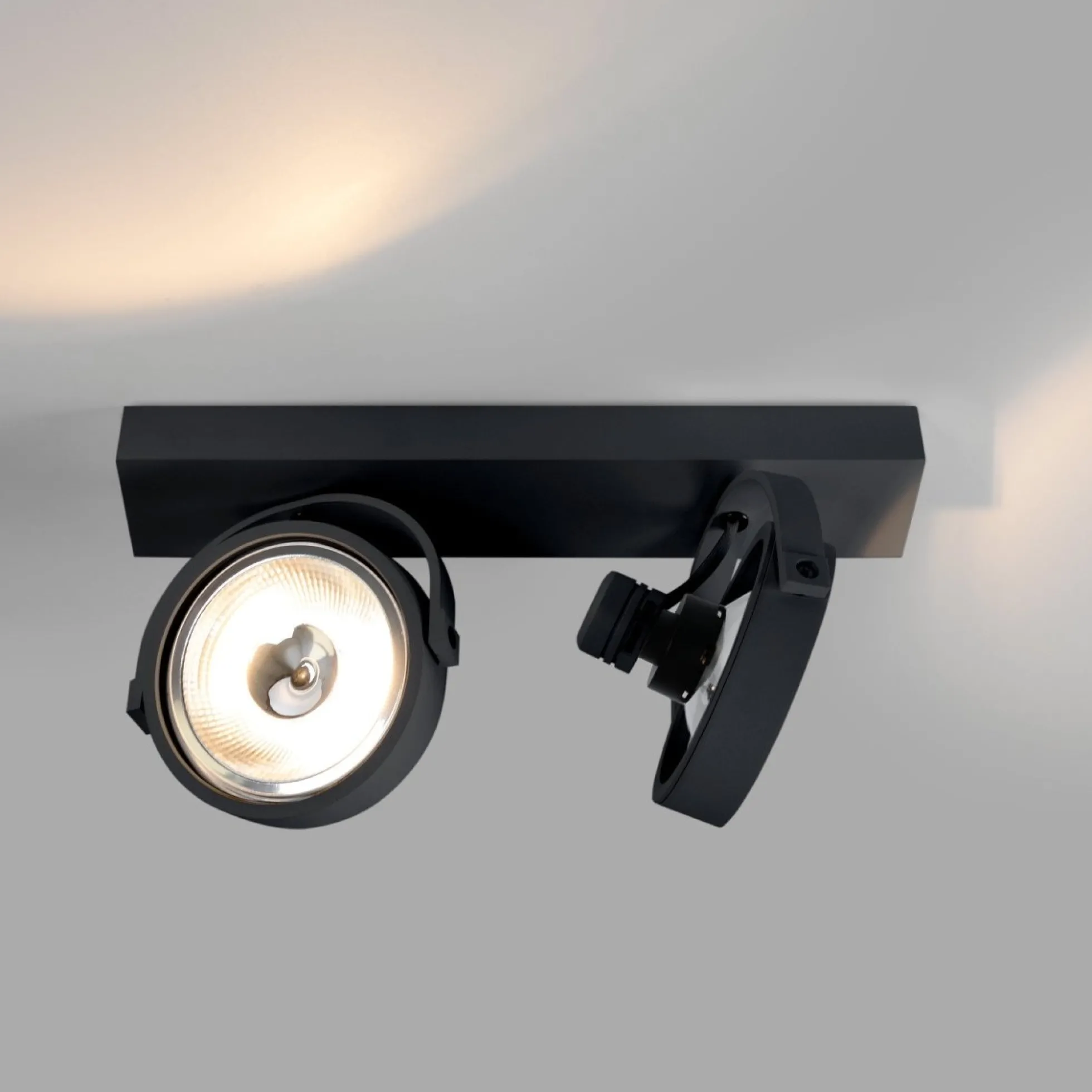Foco de techo doble orientable "IRIS" + 2 bombillas AR111 GU10