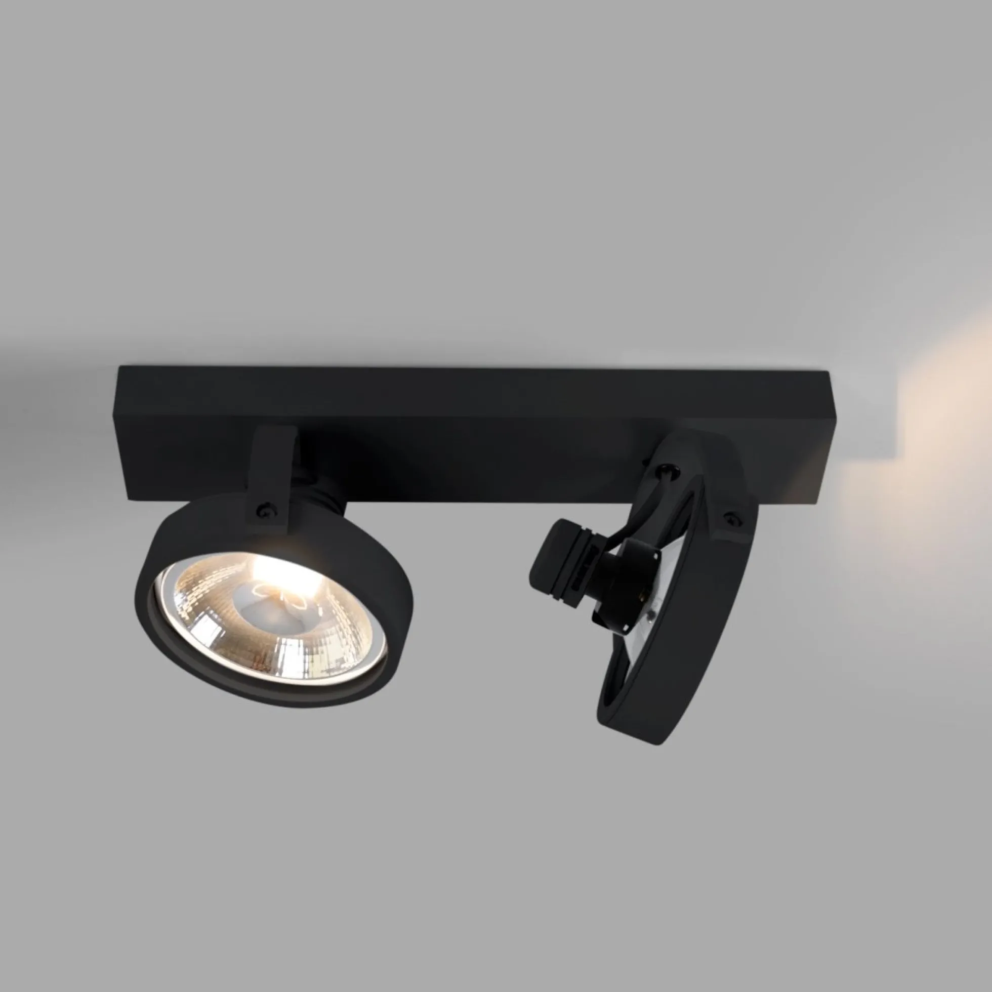 Foco de techo doble orientable "IRIS" + 2 bombillas AR111 GU10