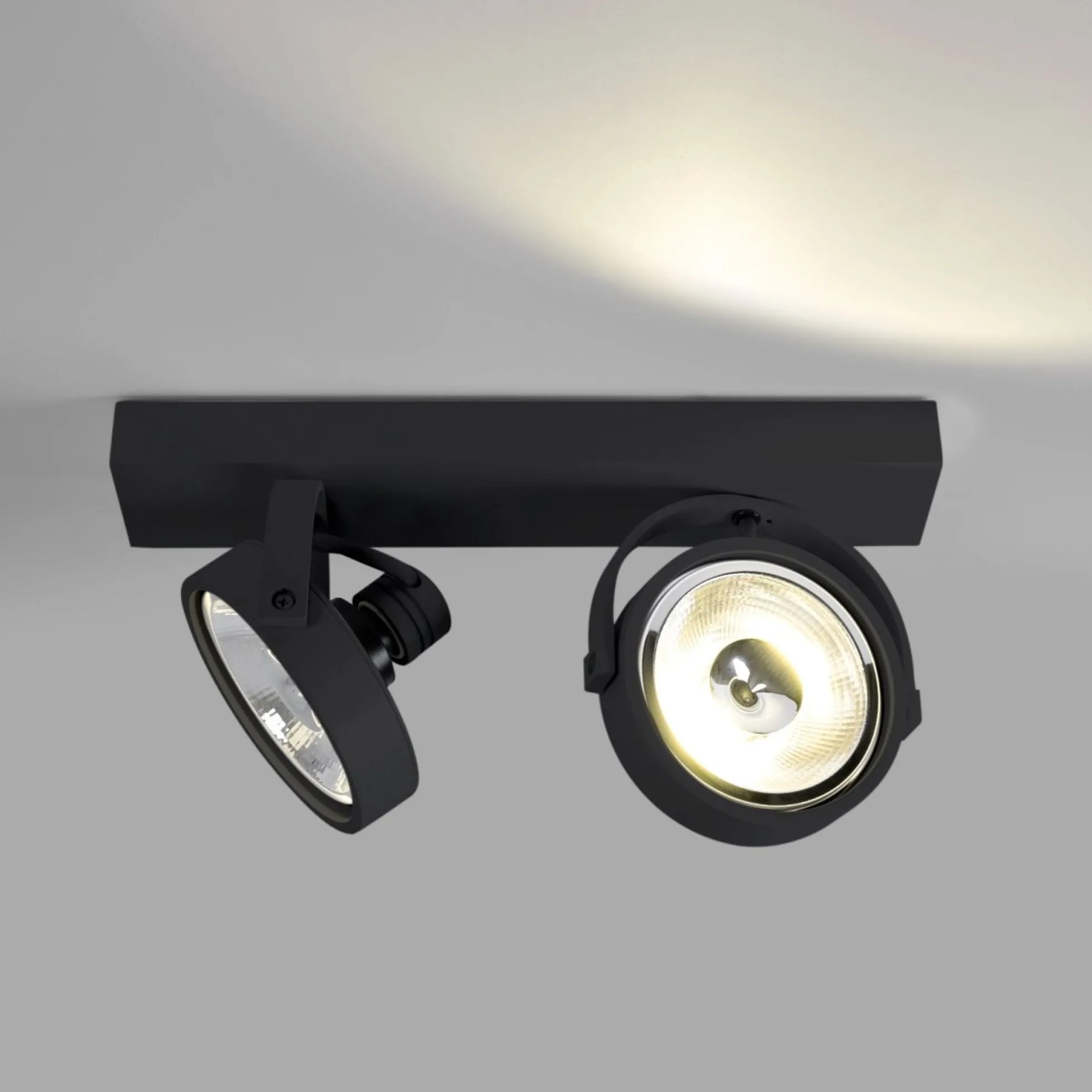 Foco de techo doble orientable "IRIS" + 2 bombillas AR111 GU10