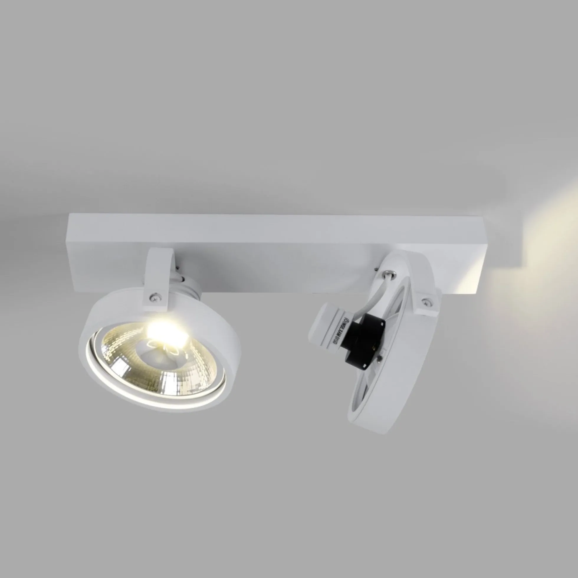 Foco de techo doble orientable "IRIS" + 2 bombillas AR111 GU10