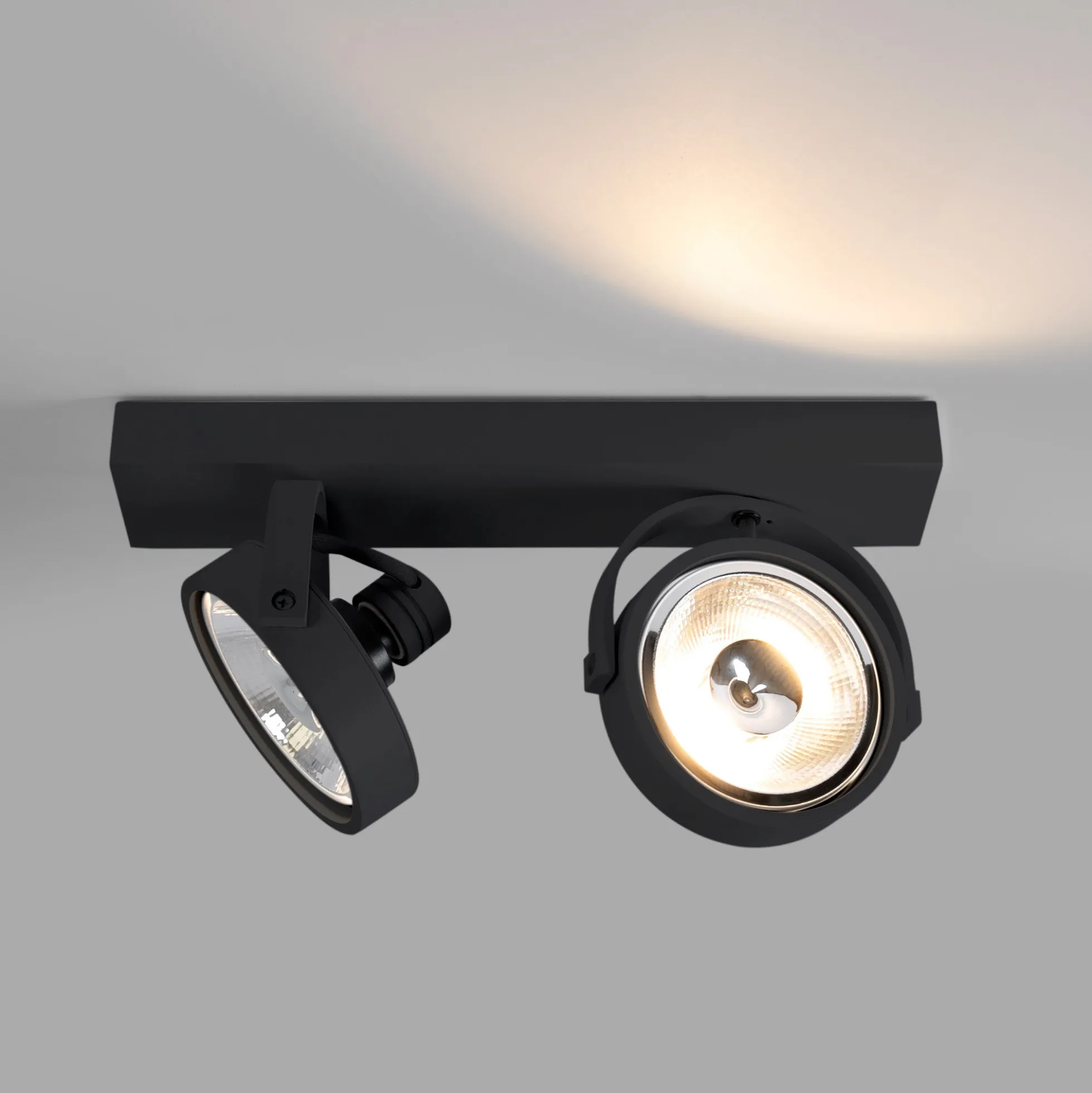 Foco de techo doble orientable "IRIS" + 2 bombillas AR111 GU10