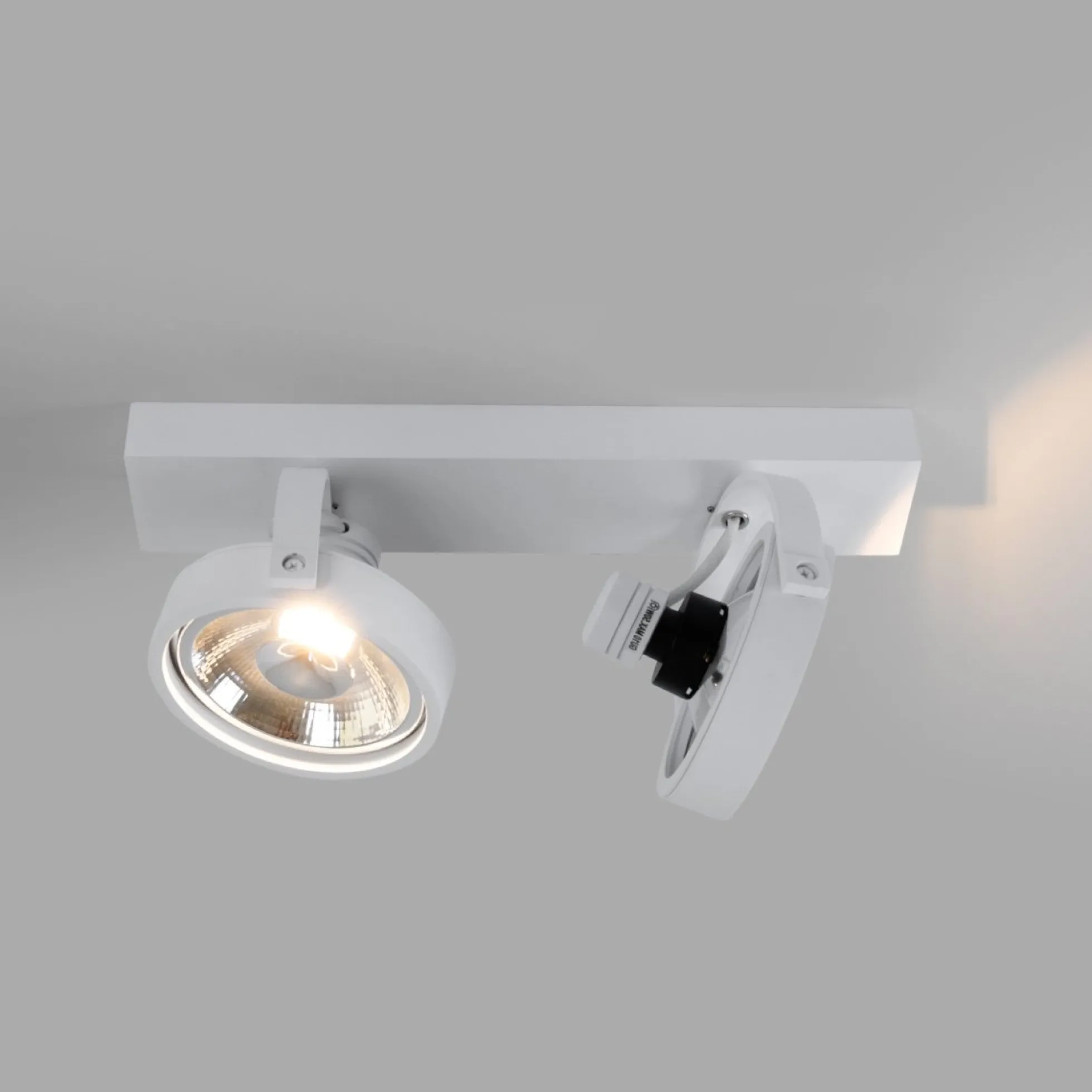 Foco de techo doble orientable "IRIS" + 2 bombillas AR111 GU10