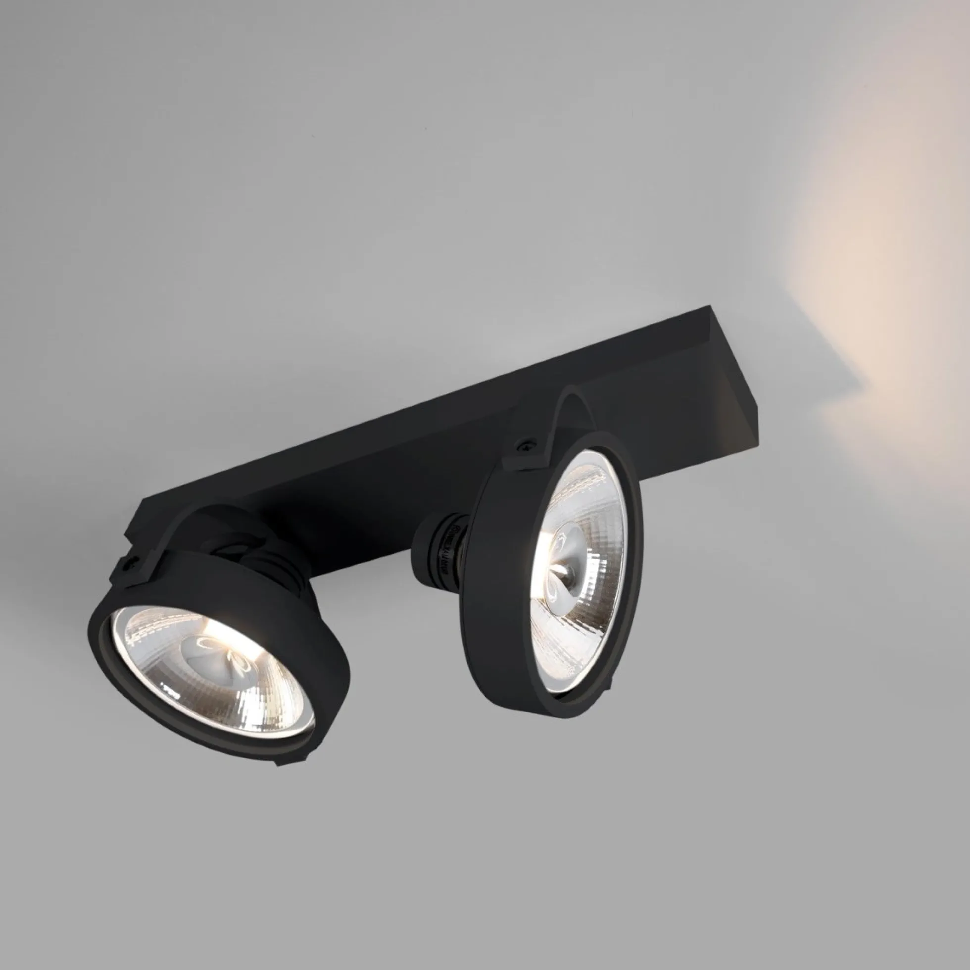 Foco de techo doble orientable "IRIS" + 2 bombillas AR111 GU10