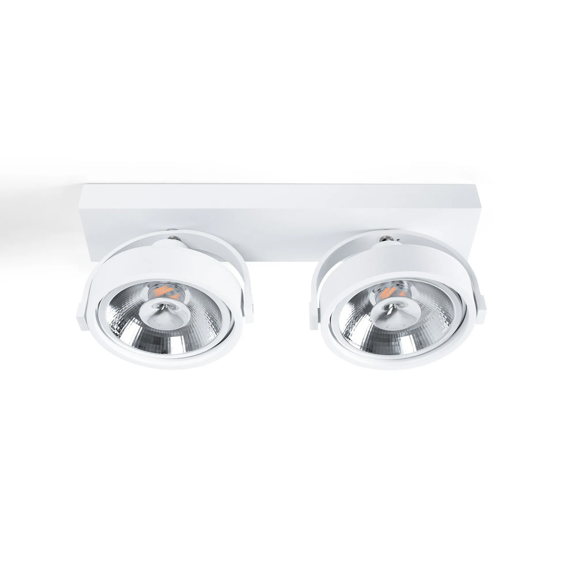 Foco de techo doble orientable "IRIS" + 2 bombillas AR111 GU10