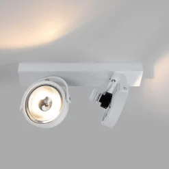 Foco de techo doble orientable