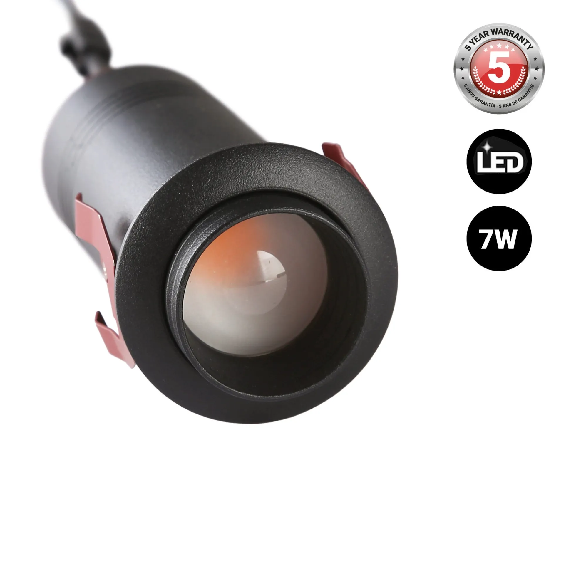 Foco de techo empotrable "ROMI" 7W - Zoom - Chip OSRAM - 2700K