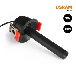 Foco de techo LED empotrable 3W - Extensible 120mm - Orientable - Chip OSRAM - 2700K