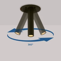 Foco de techo LED empotrable 3W - Extensible 300mm - Orientable - Chip OSRAM - 2700K