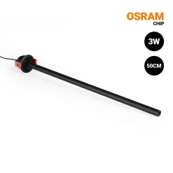 Foco de techo LED empotrable 3W - Extensible 500mm - Orientable - Chip OSRAM - 2700K