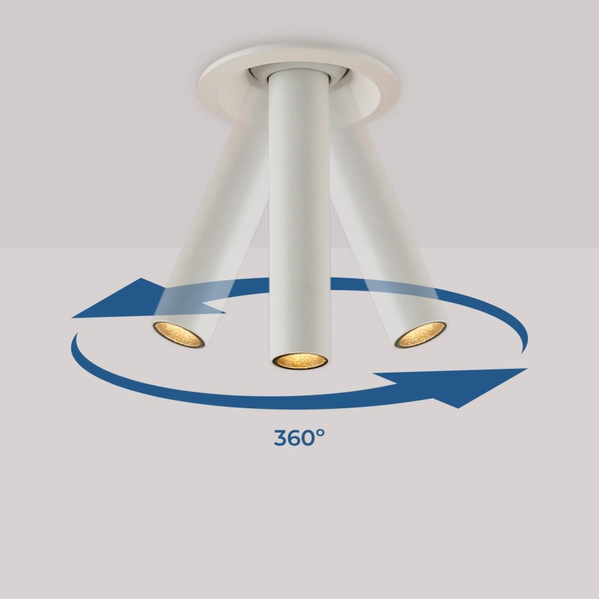 Foco de techo LED empotrable 3W - Extensible 500mm - Orientable - Chip OSRAM - 2700K
