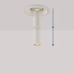 Foco de techo LED empotrable 3W - Extensible 500mm - Orientable - Chip OSRAM - 2700K