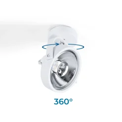 Foco de techo orientable