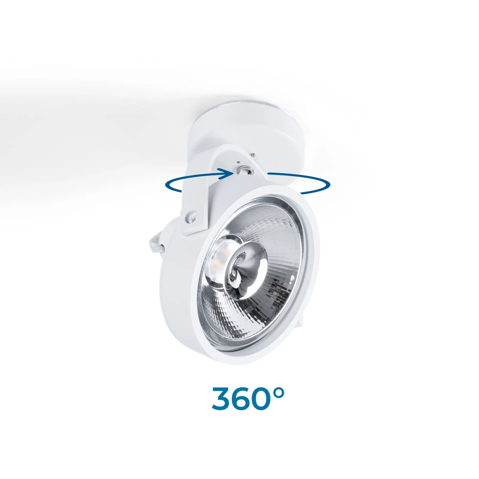 Foco de techo orientable "IRIS" + Bombilla AR111 GU10