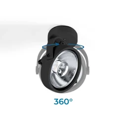 Foco de techo orientable
