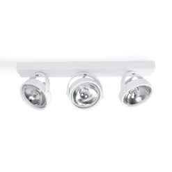 Foco de techo triple orientable "IRIS" + 3 bombillas AR111 GU10