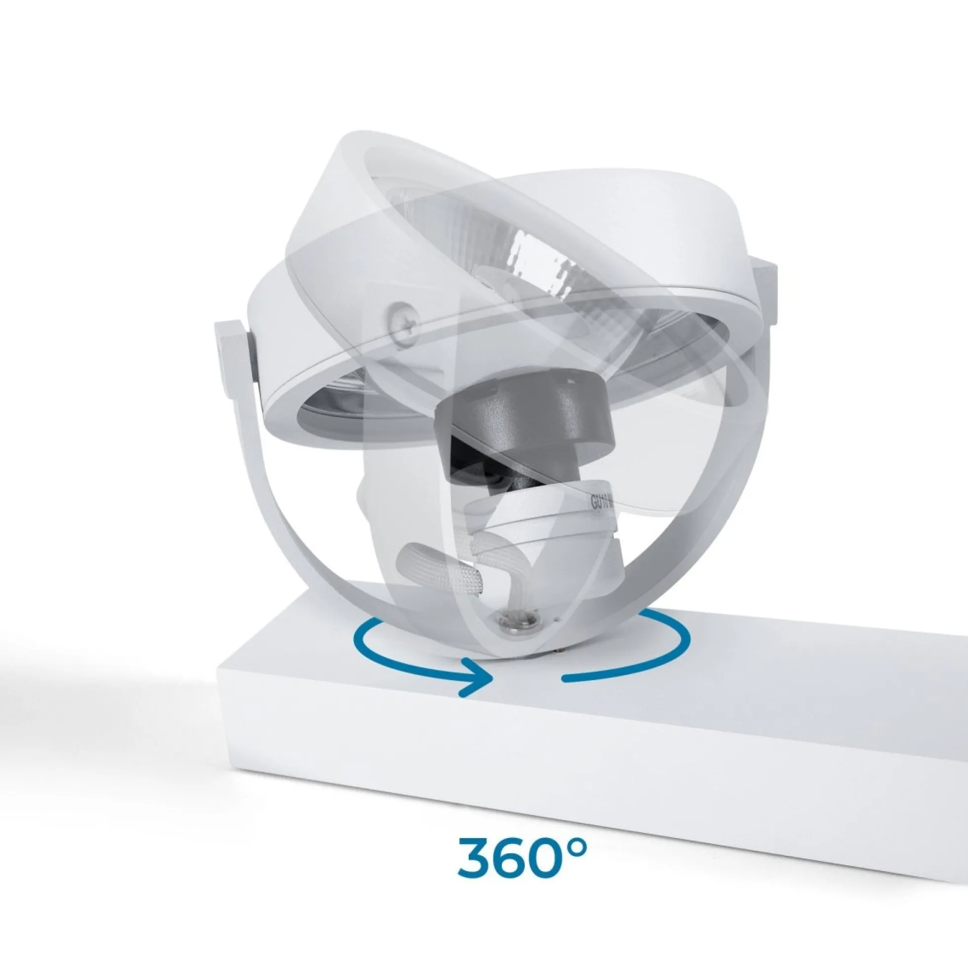 Foco de techo triple orientable "IRIS" + 3 bombillas AR111 GU10