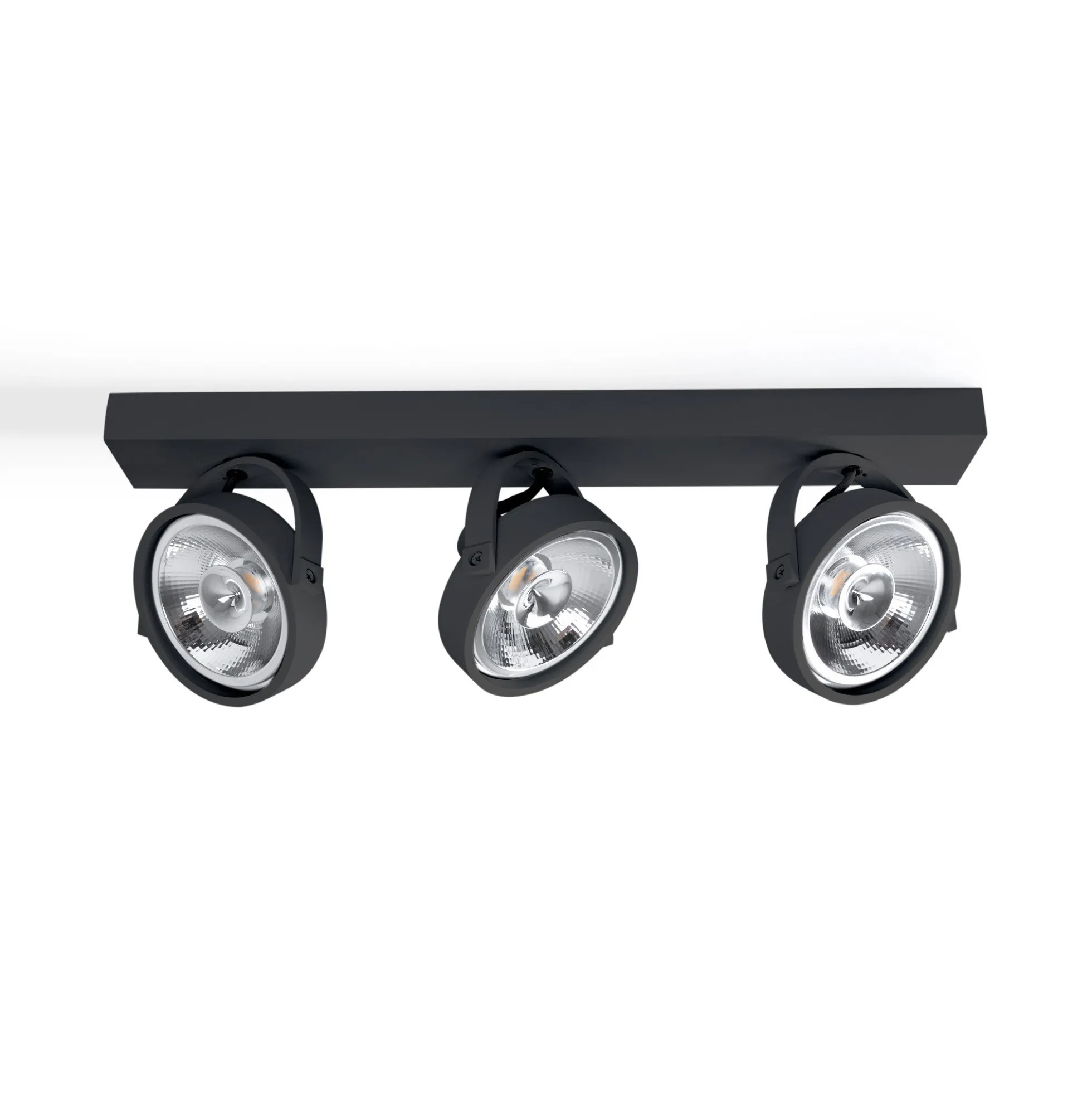 Foco de techo triple orientable "IRIS" + 3 bombillas AR111 GU10