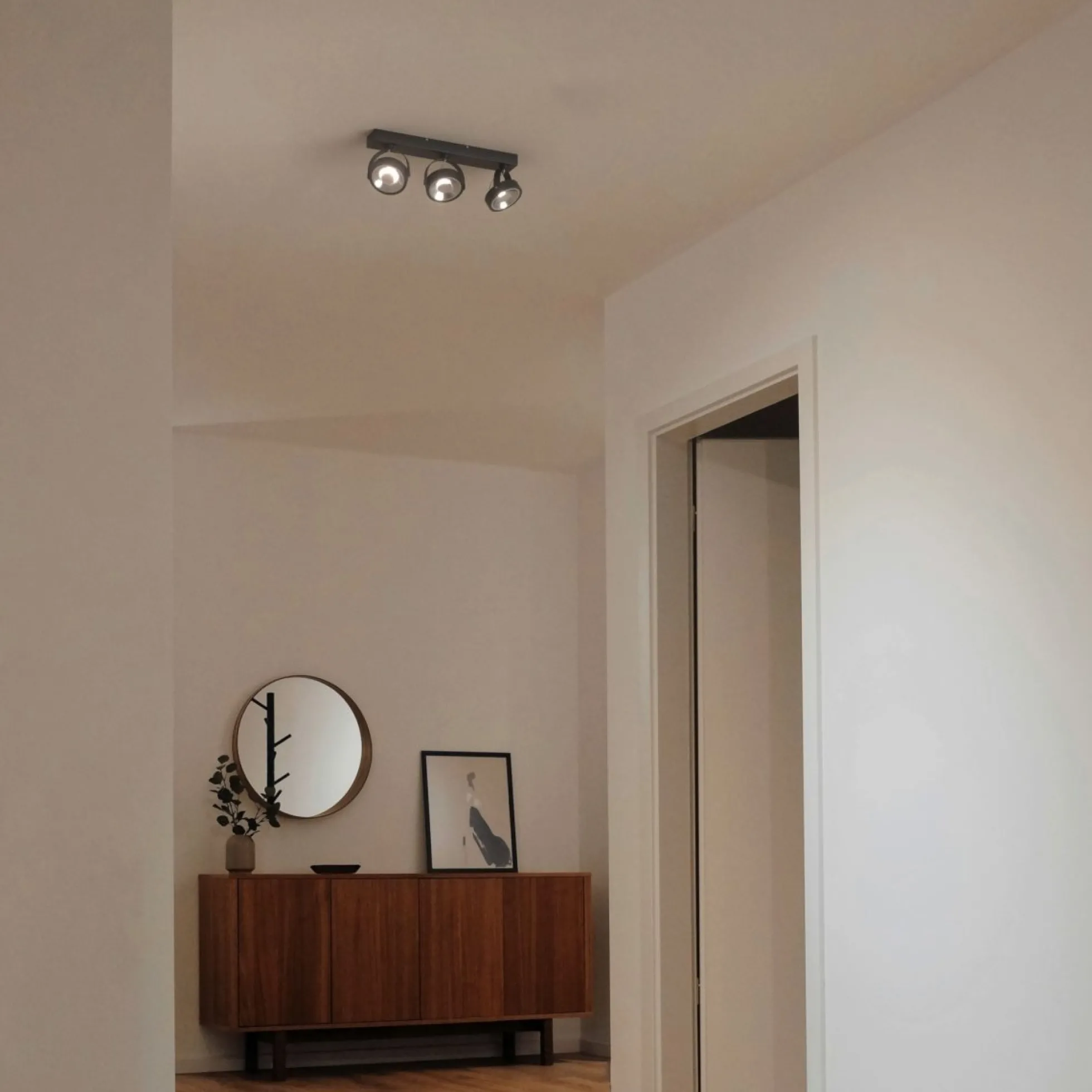 Foco de techo triple orientable "IRIS" + 3 bombillas AR111 GU10