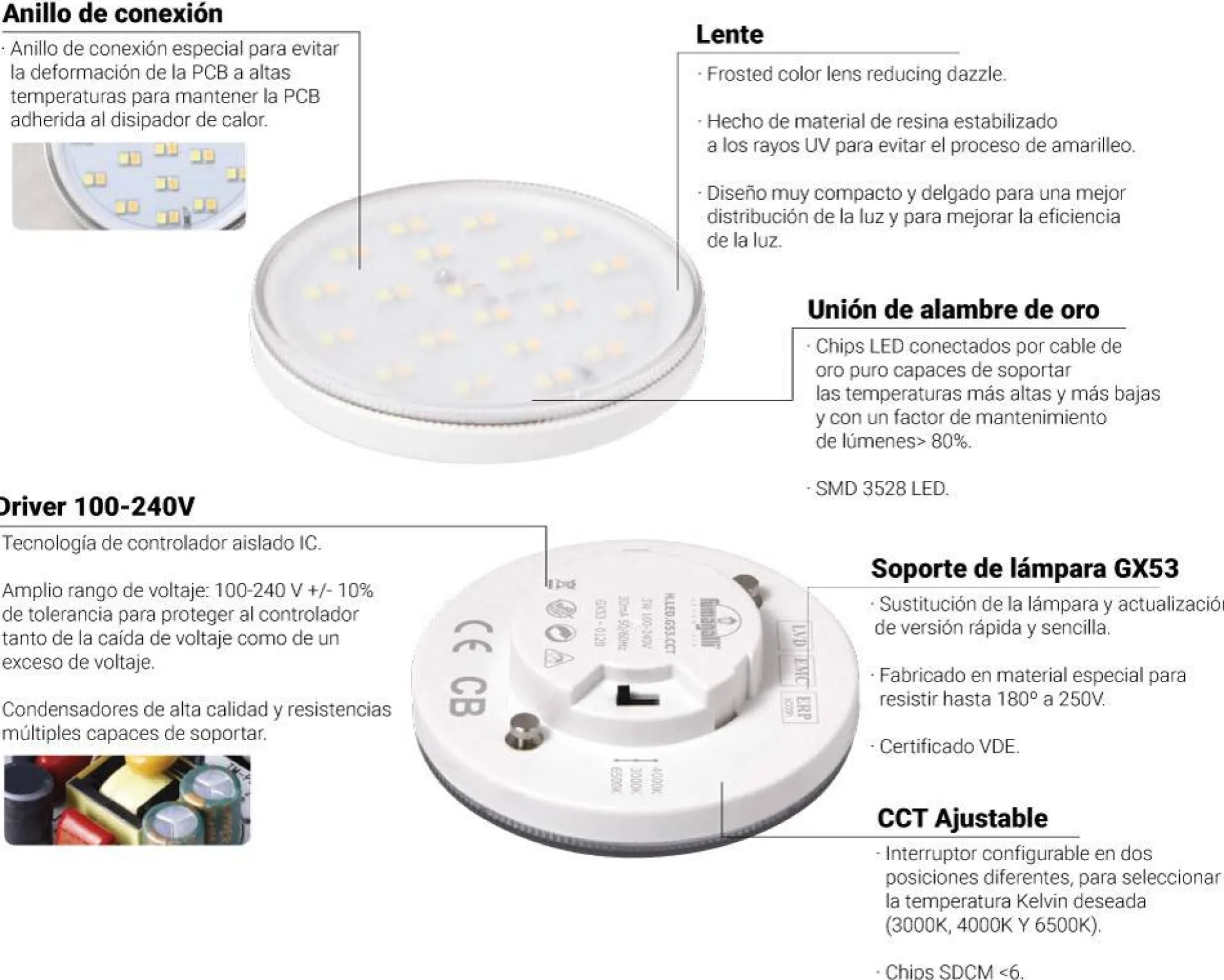 Foco empotrable en suelo LED "CECI 160" - CCT - 10W - Fumagalli - GX53