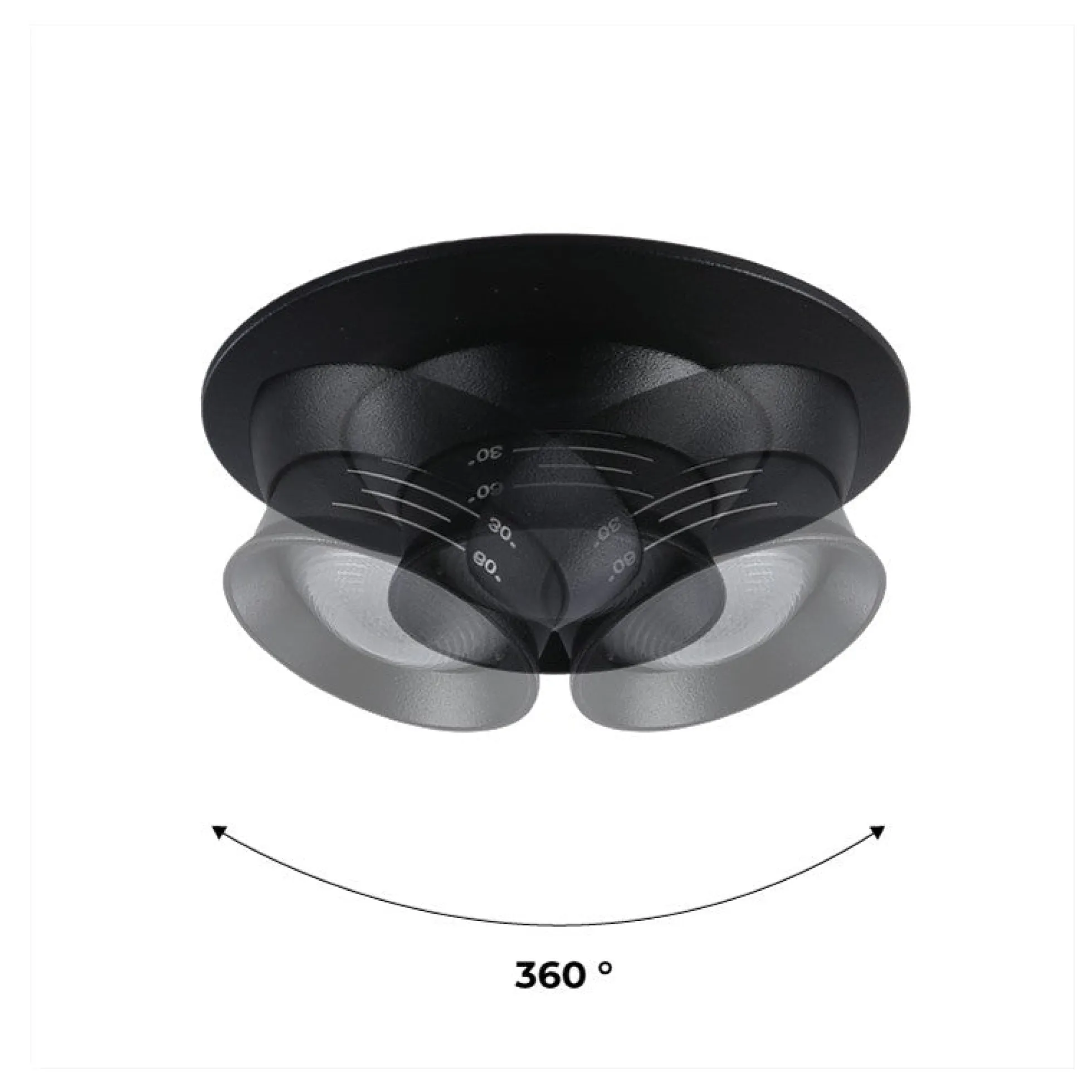Foco empotrable LED con zoom - Orientable - Chip Cree - 2700K - 3W