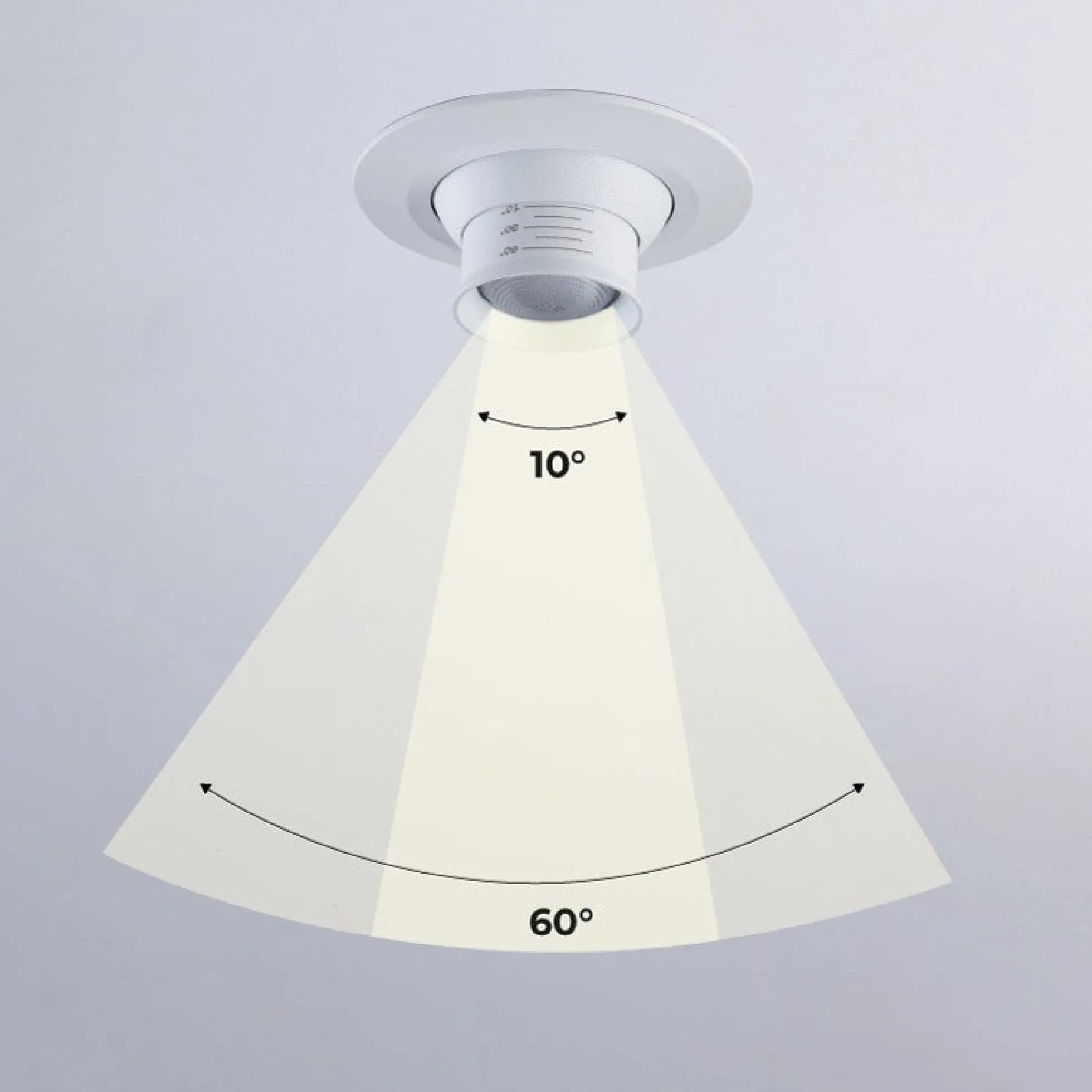 Foco empotrable LED con zoom - Orientable - Chip Cree - 2700K - 3W