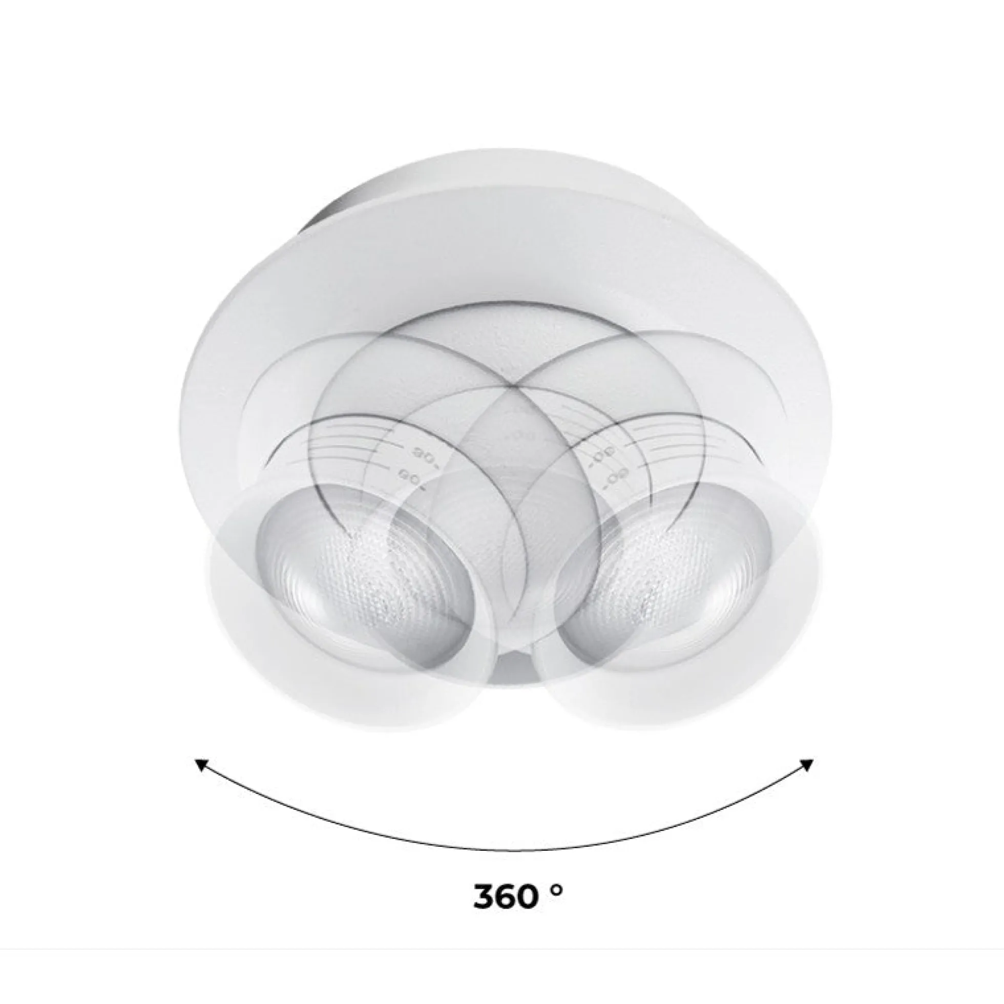 Foco empotrable LED con zoom - Orientable - Chip Cree - 2700K - 3W