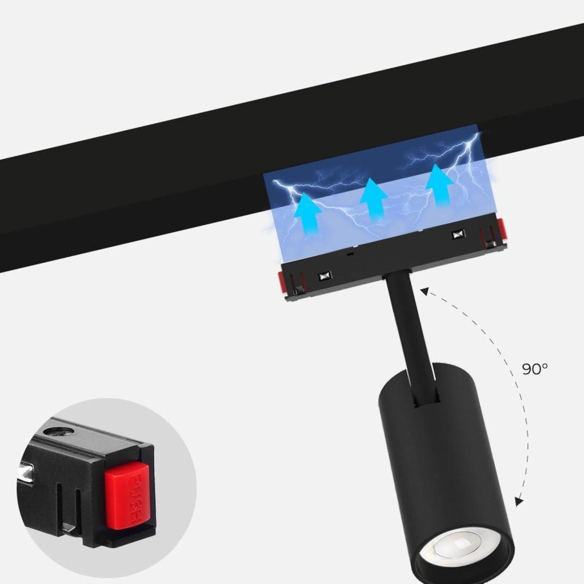 Foco LED CCT para carril magnético 48V - 25W - Mi Light