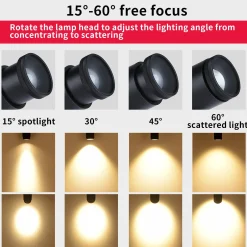 Foco LED COB empotrable y orientable con Zoom