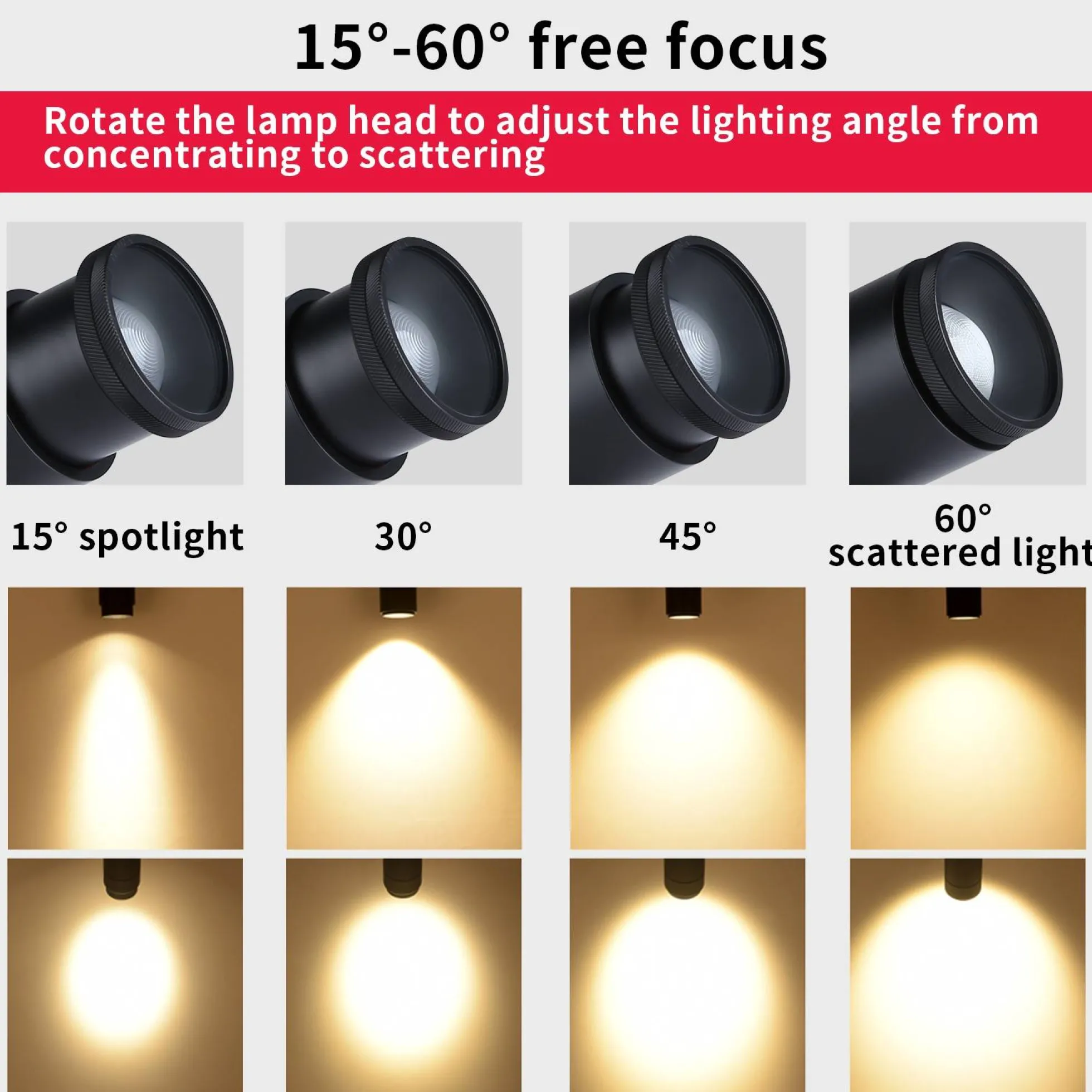 Foco LED COB empotrable y orientable con Zoom "COOPEN"12W