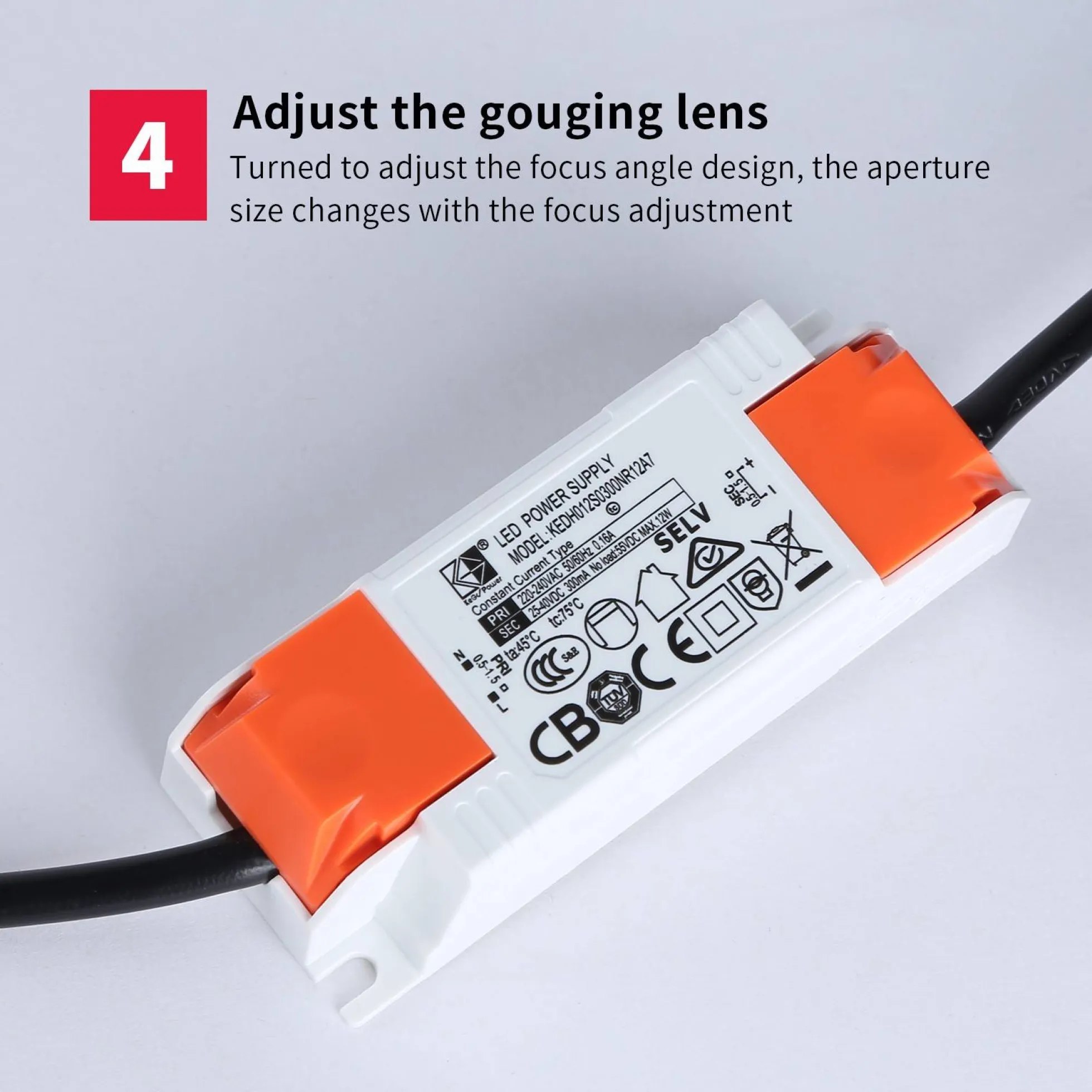 Foco LED COB empotrable y orientable con Zoom "COOPEN"12W