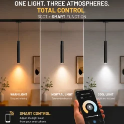 Foco LED de suspensión para carril magnético - 10W - 26mm - CCT + SMART FUNCTION