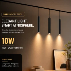 Foco LED de suspensión para carril magnético - 10W - 26mm - CCT + SMART FUNCTION