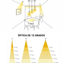 Foco LED downlight 6W 24º Inclinado 