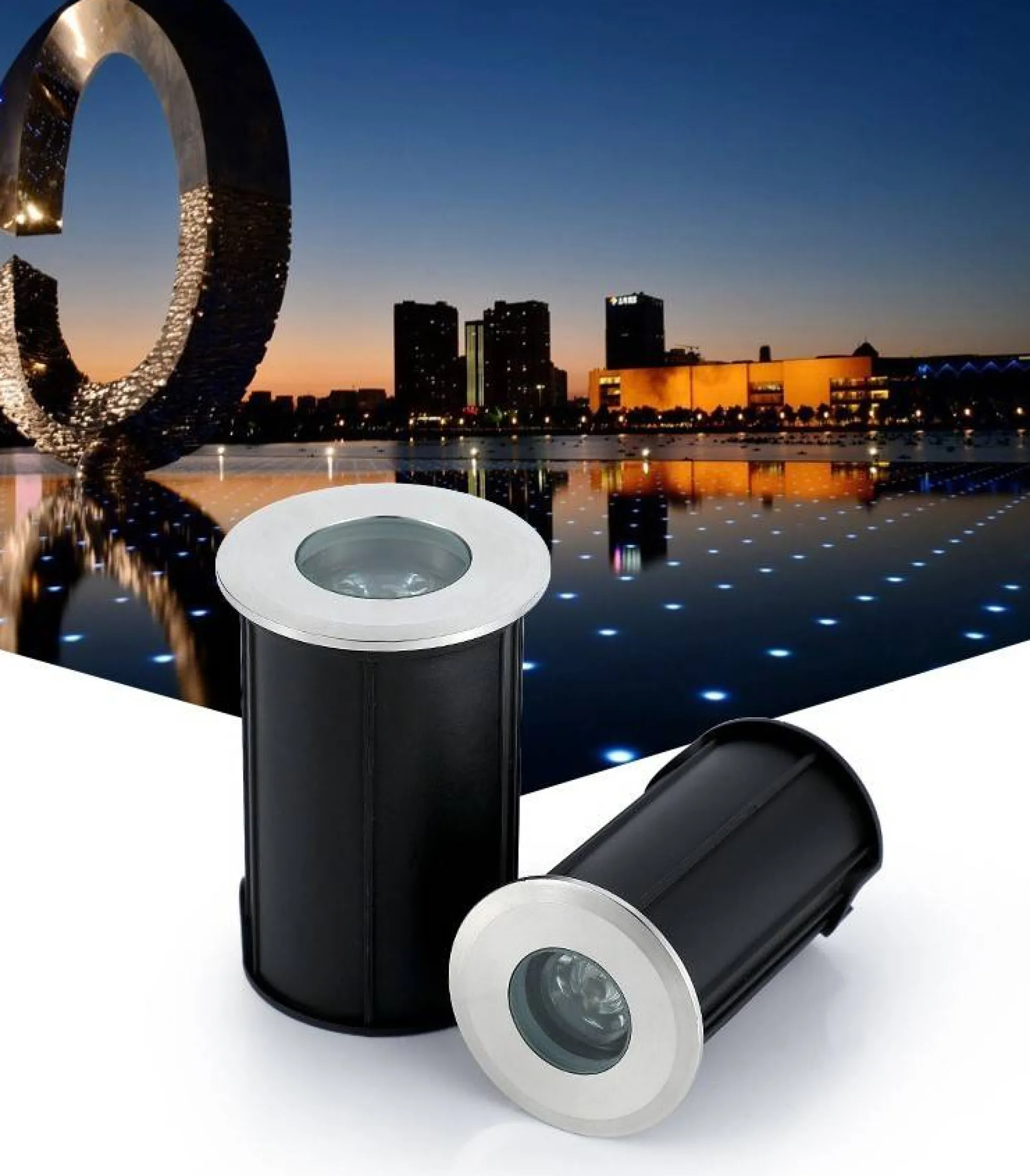 Foco LED empotrable en suelo - 1,5W - 12/24V DC - IP67 - Blanco Cálido