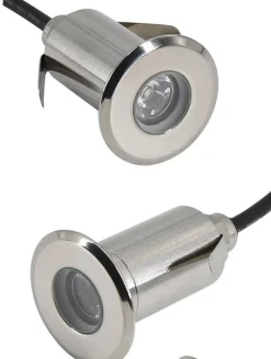 Foco LED empotrable en suelo - 1,5W - 12/24V DC - IP67 - Blanco Cálido