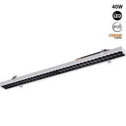 Foco LED Lineal Empotrable 40W UGR18 Chip Osram