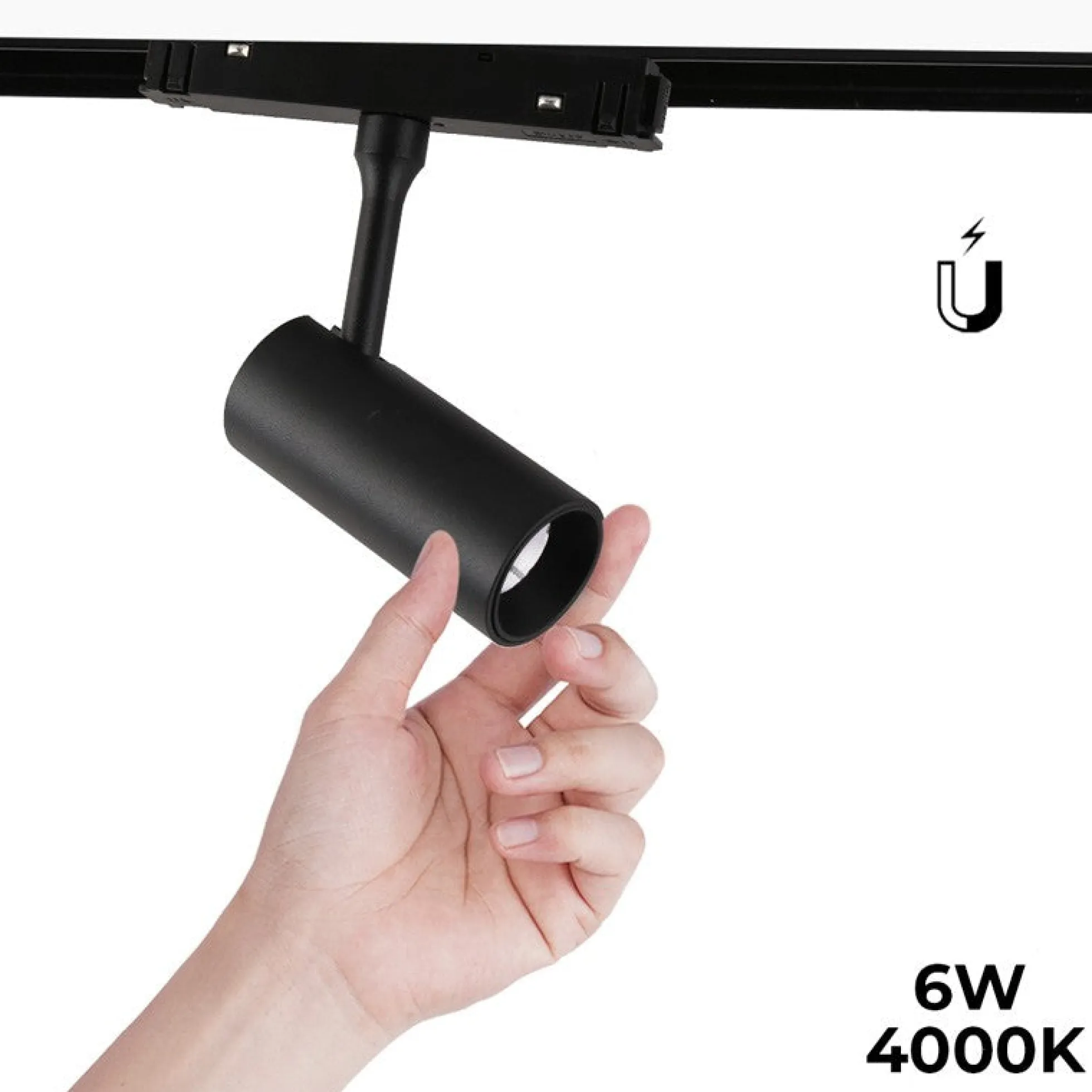 Foco LED para carril magnético 48V - 6W