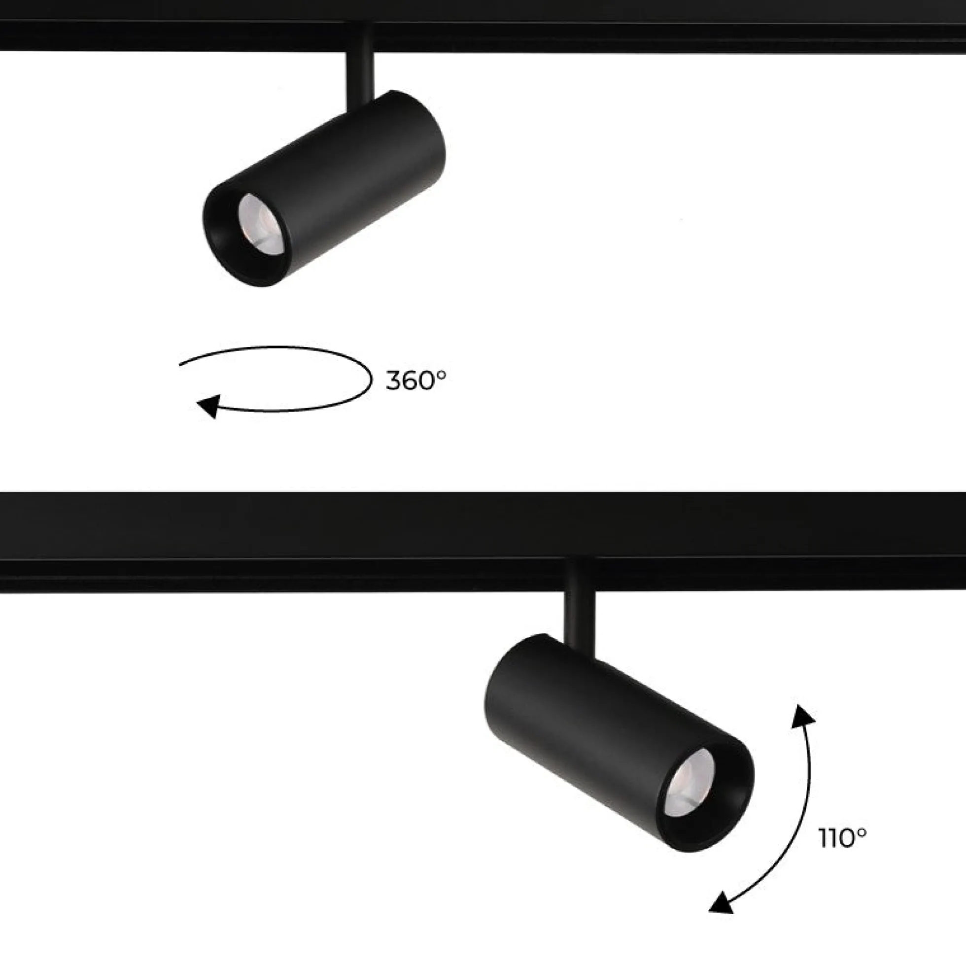 Foco LED para carril magnético 48V - 18W