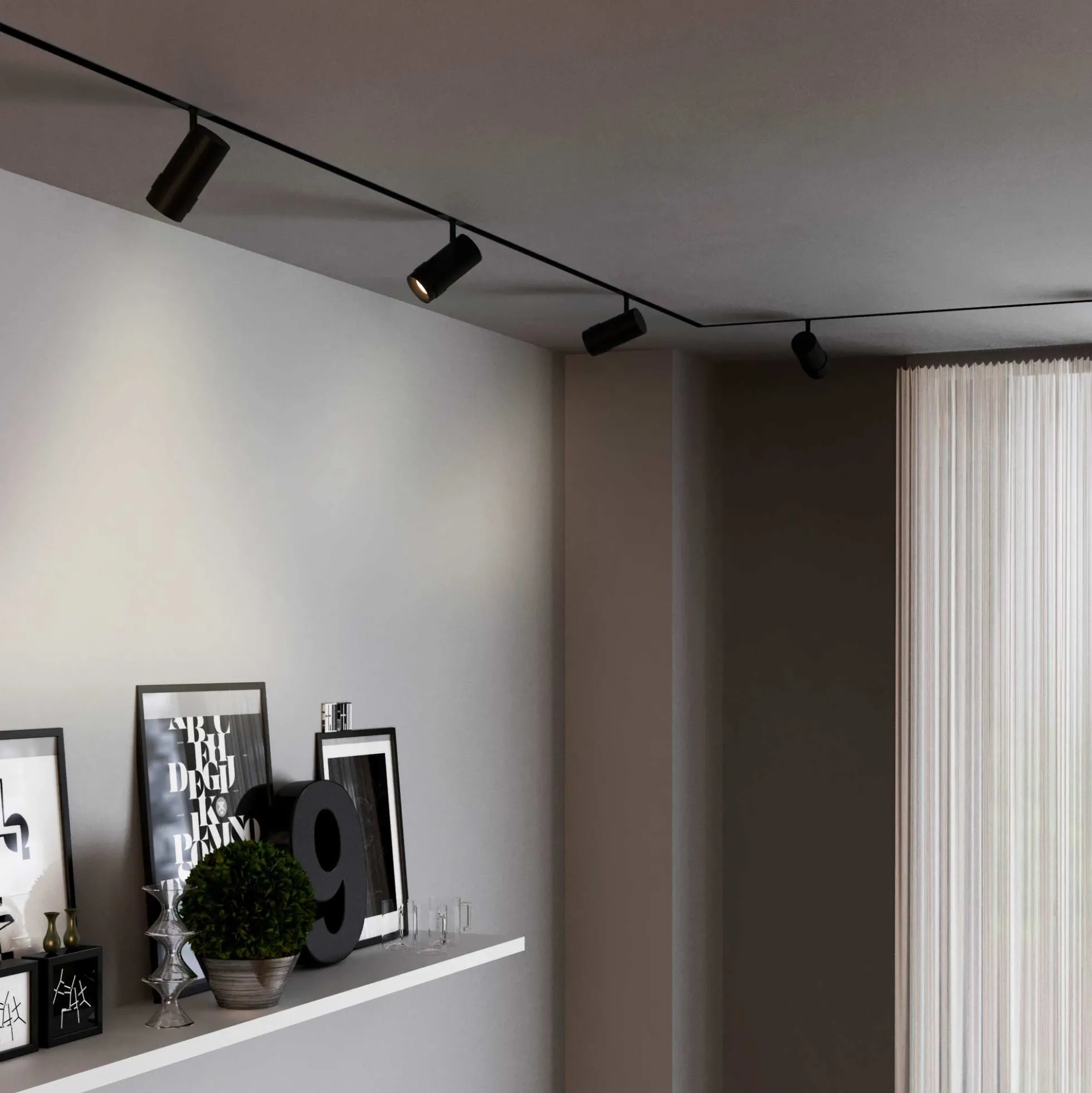 Foco LED para carril magnético con Zoom 10-55º - 48V - 25W