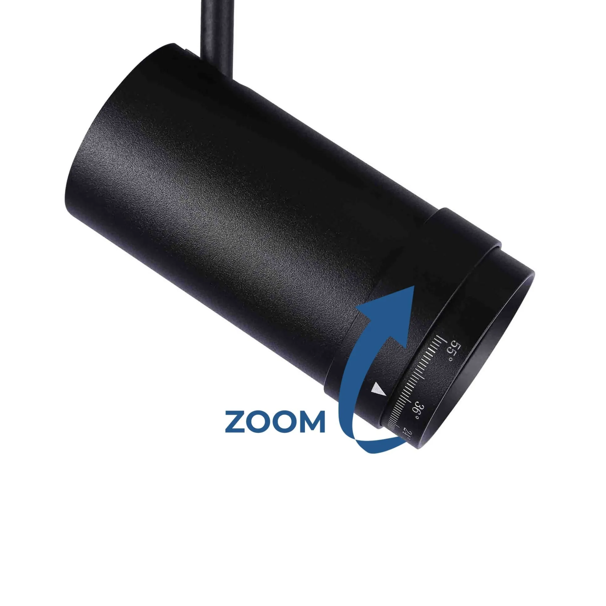 Foco LED para carril magnético con Zoom 10-55º - 48V - 25W