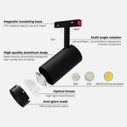 Foco LED para carril magnético RGB + CCT - 48V - 6W - Mi Light