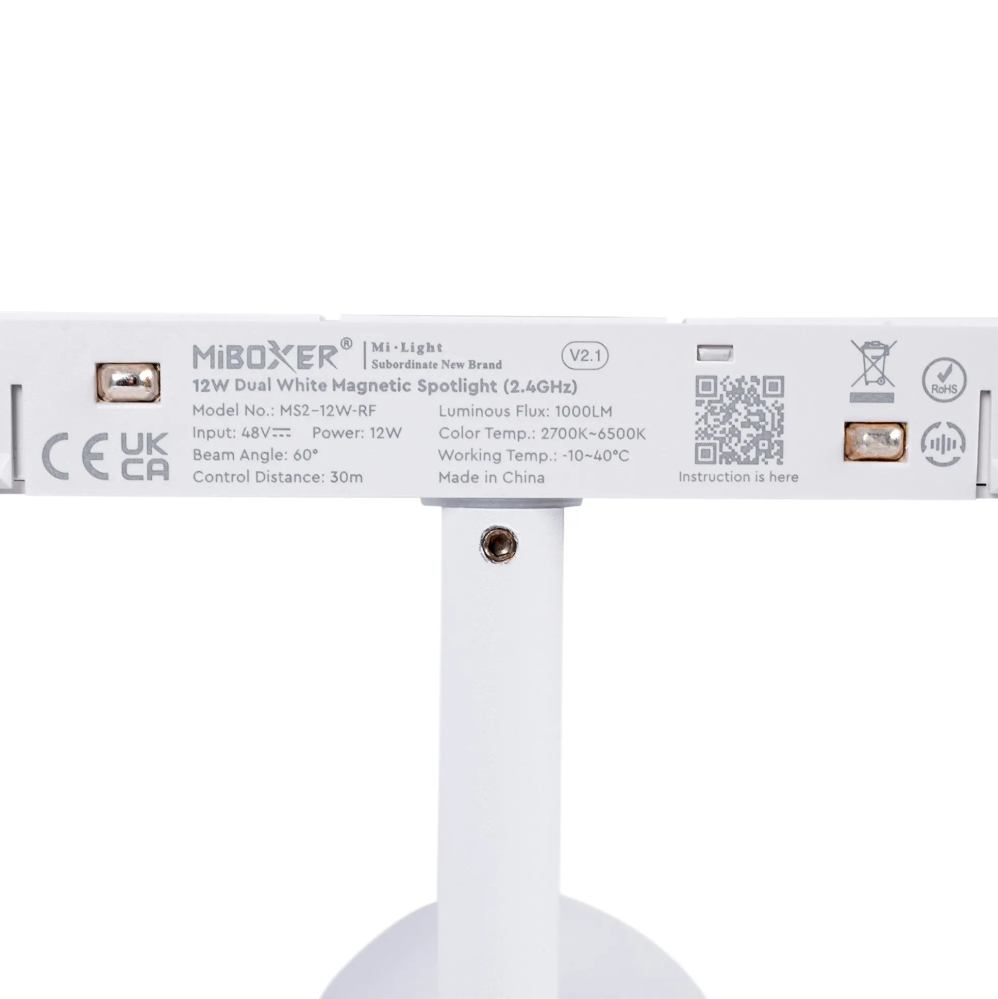 Foco LED para carril magnético RGB + CCT - 48V - 12W - Mi Light