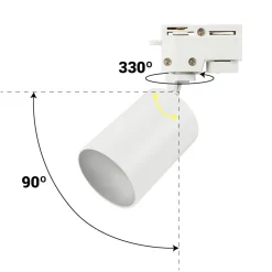 Foco LED para Carril Monofásico Orientable GU10