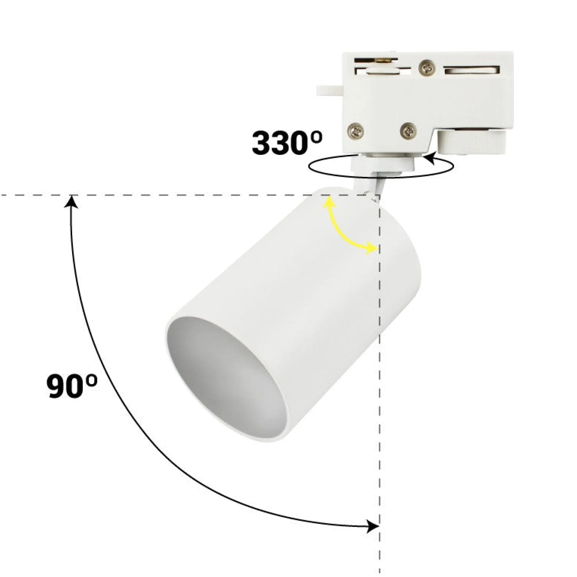 Foco LED para Carril Monofásico Orientable GU10