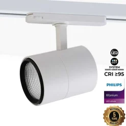 Foco LED para carril trifásico CCT 42W - CRI 95 - Driver Philips Xitanium integrado