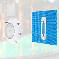 Foco LED para piscina RGB de superficie 12V AC - 24W - Sumergible - Con mando - IP68