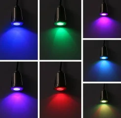 Foco LED RGB empotrable en suelo 3W 12V-DC IP67