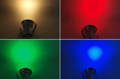 Foco LED RGB empotrable en suelo 3W 12V-DC IP67