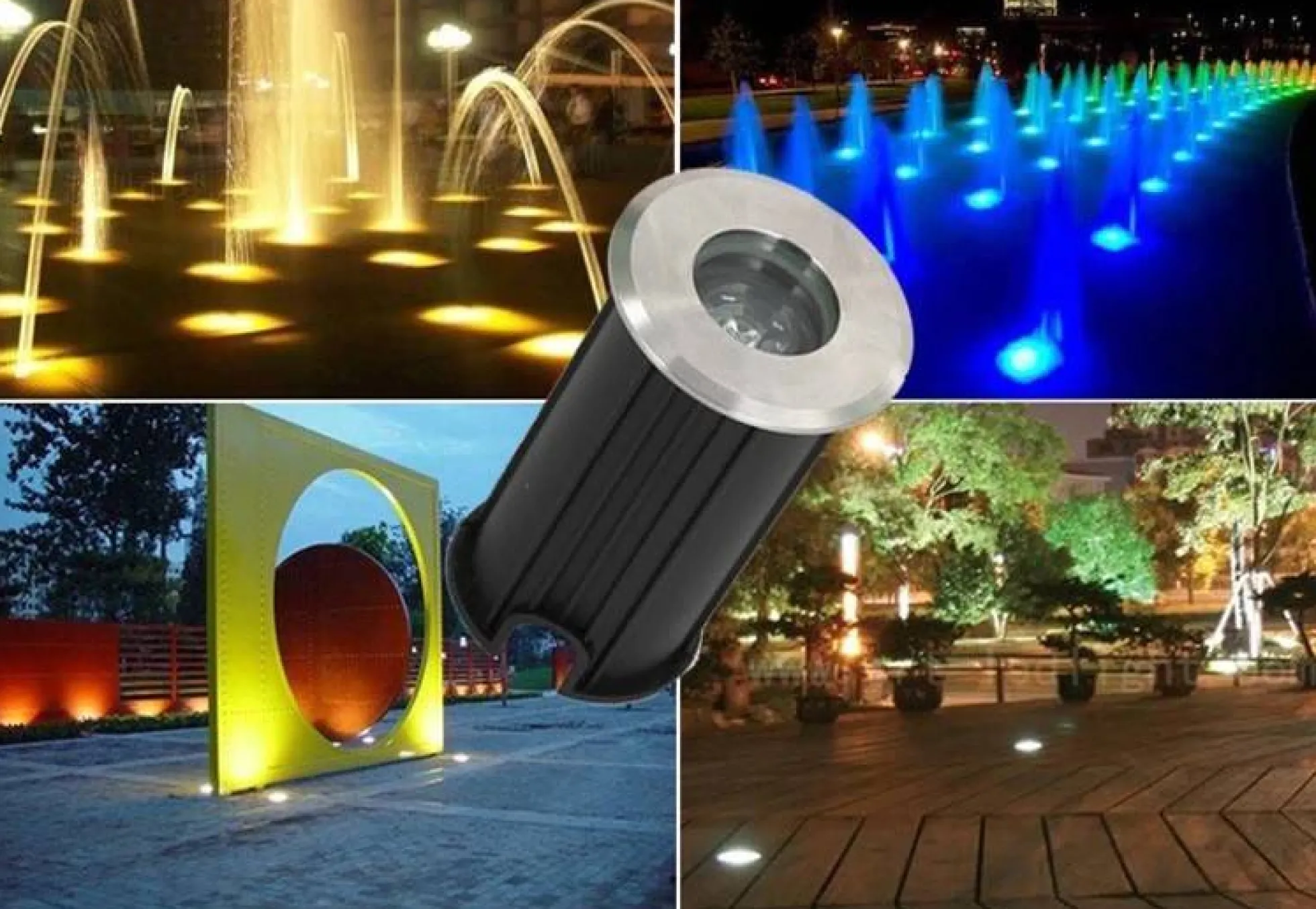 Foco LED RGB empotrable en suelo 3W 12V-DC IP67