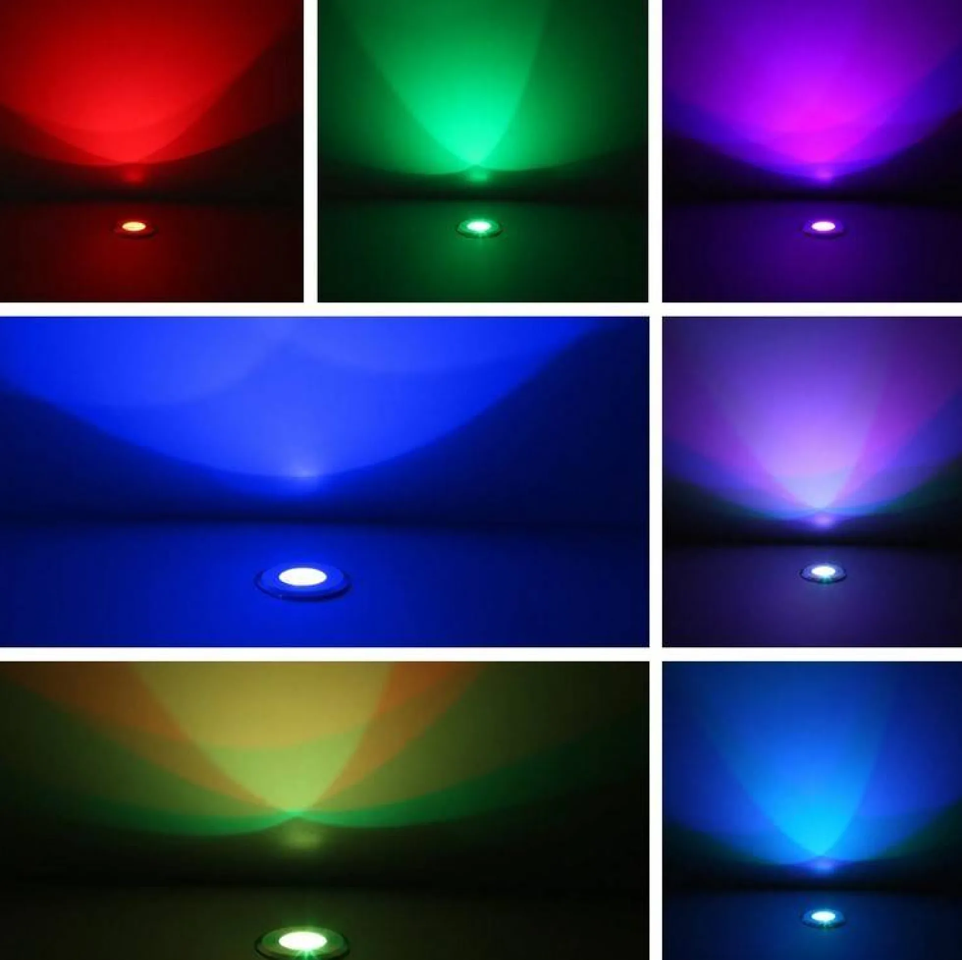 Foco LED RGB empotrable en suelo 3W 12V-DC IP67